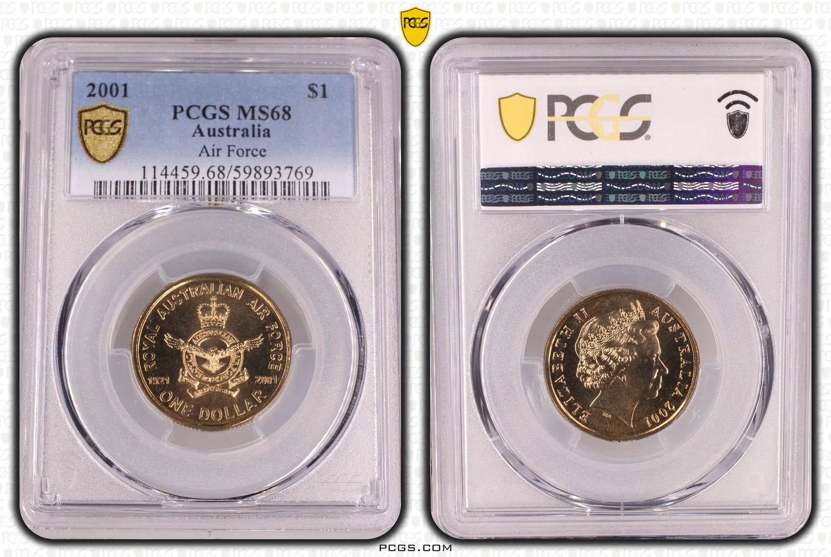 Air Force, One Dollar, 2001, PCGS MS68