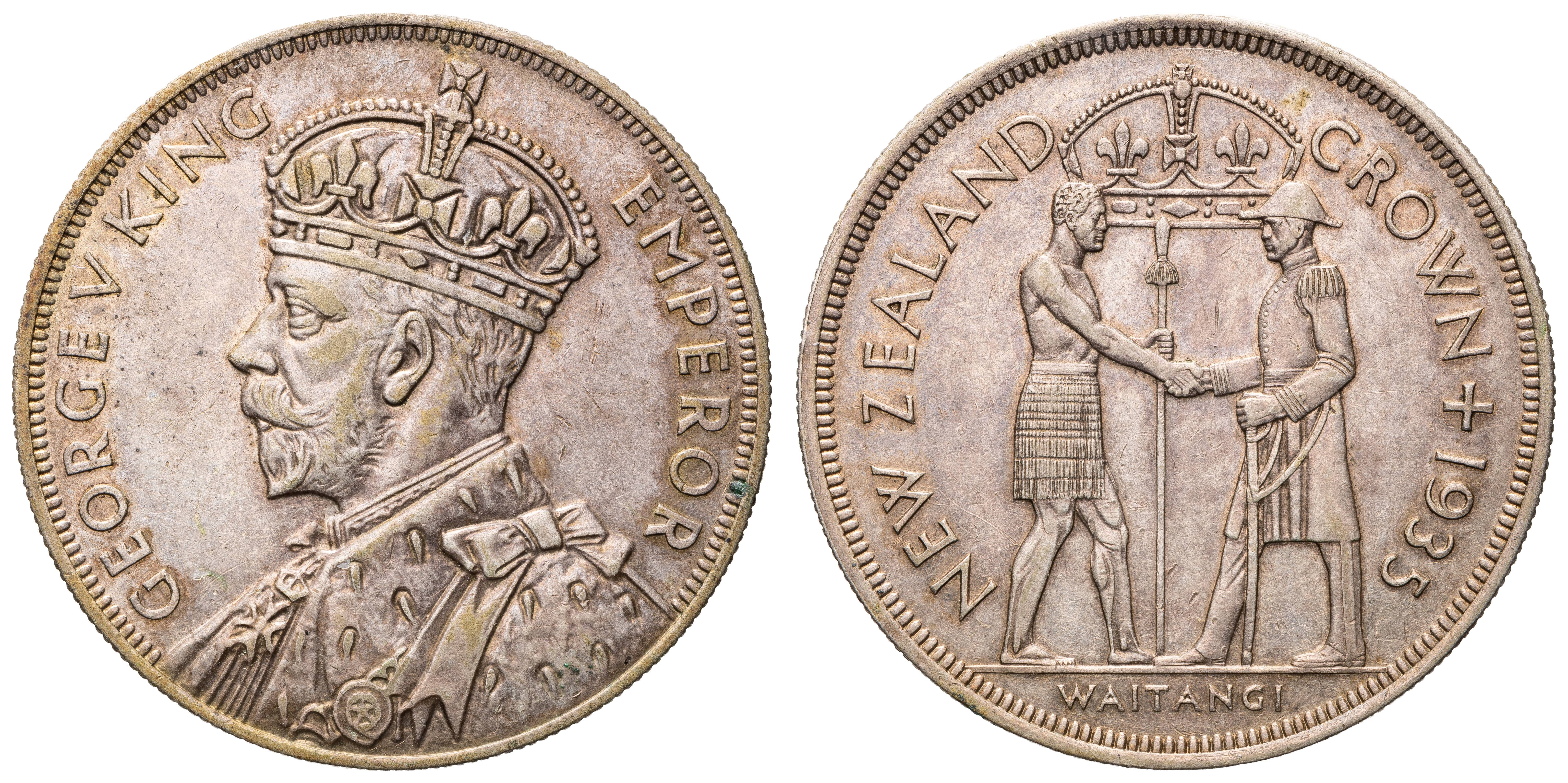New Zealand, George V, Waitangi, Crown, 1935, VF