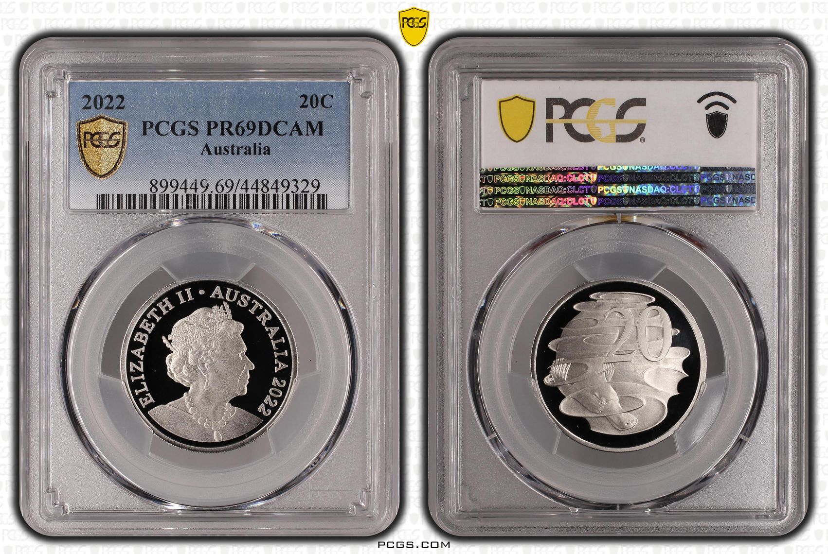 Twenty Cent, 2022, PCGS PR69DCAM
