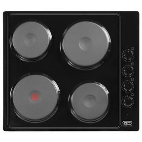 Defy - Slimline Solid Control Panel Hob - Black - DHD398