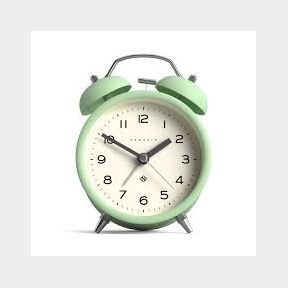 Solid Color Twin Bell Alarm Clock Bedroom Decoration Dark Green |