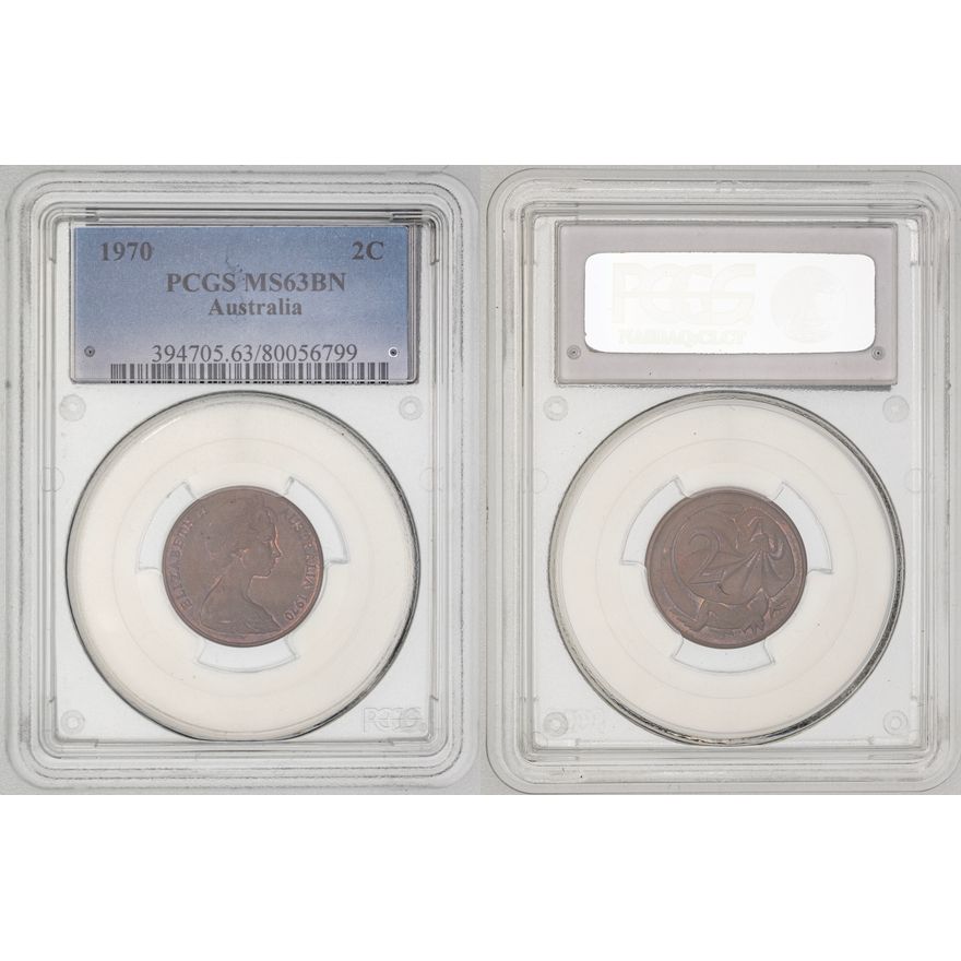 Elizabeth II,  , Two Cent, 1970, PCGS MS63BN