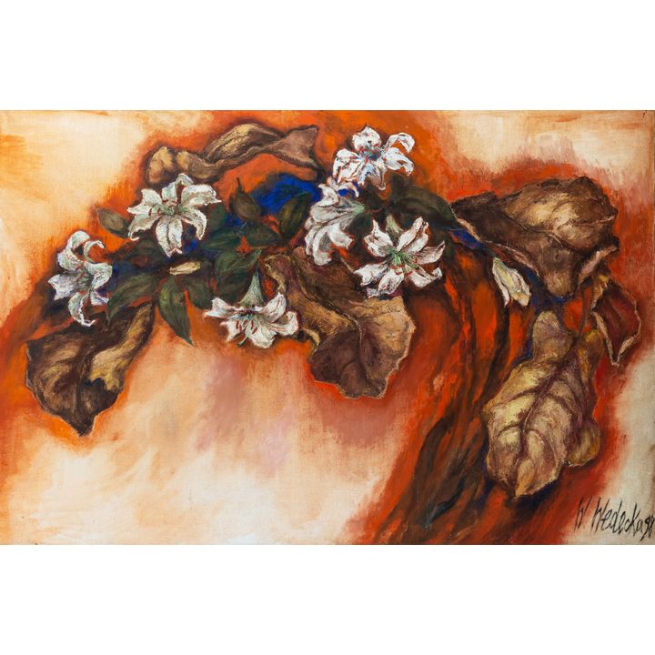 Wanda Wedecka | Białe lilie, 1989