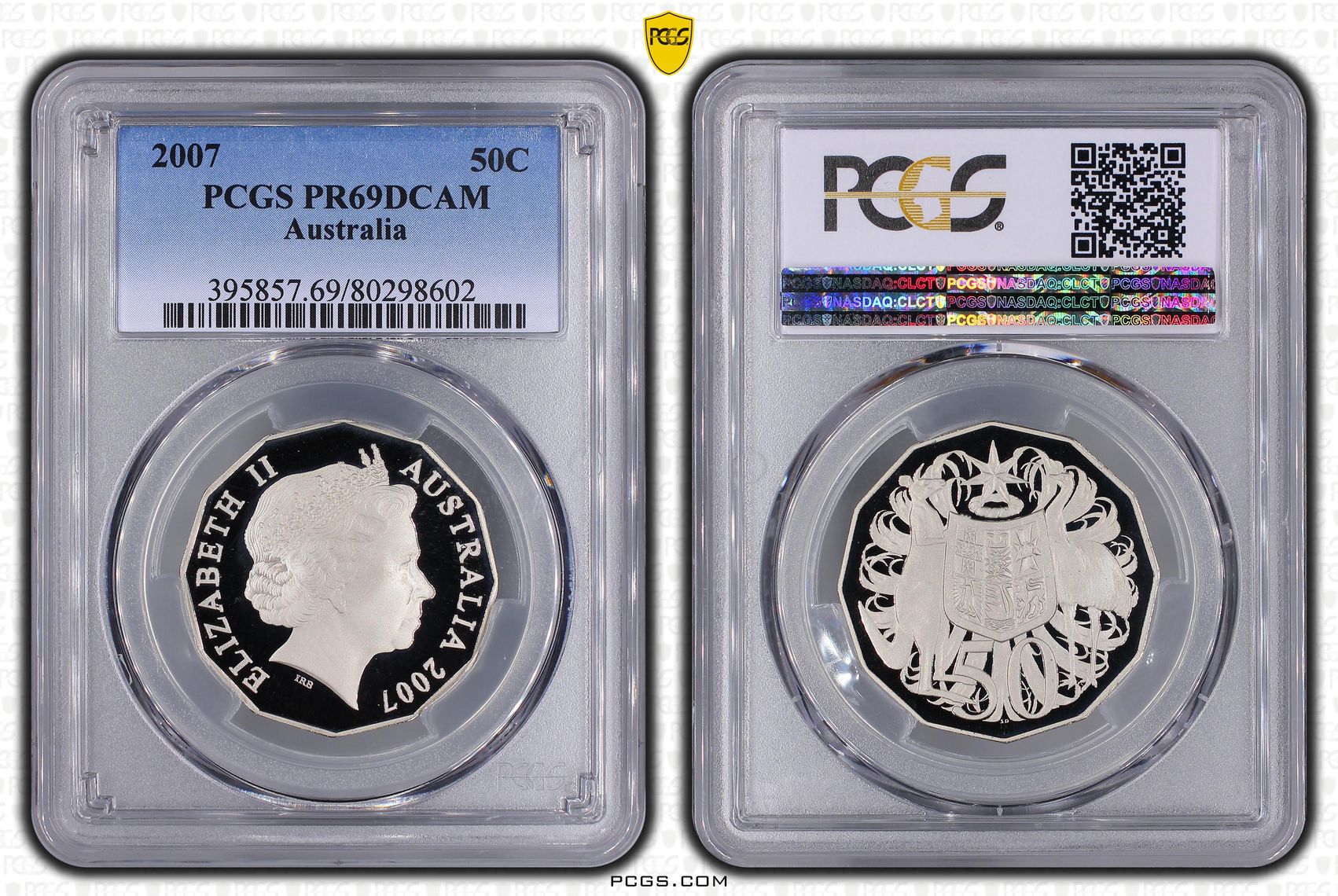 Fifty Cent, 2007, PCGS PR69DCAM