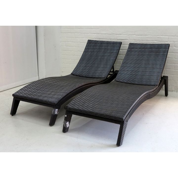 PAIR OF ALL WEATHER SUN LOUNGERS