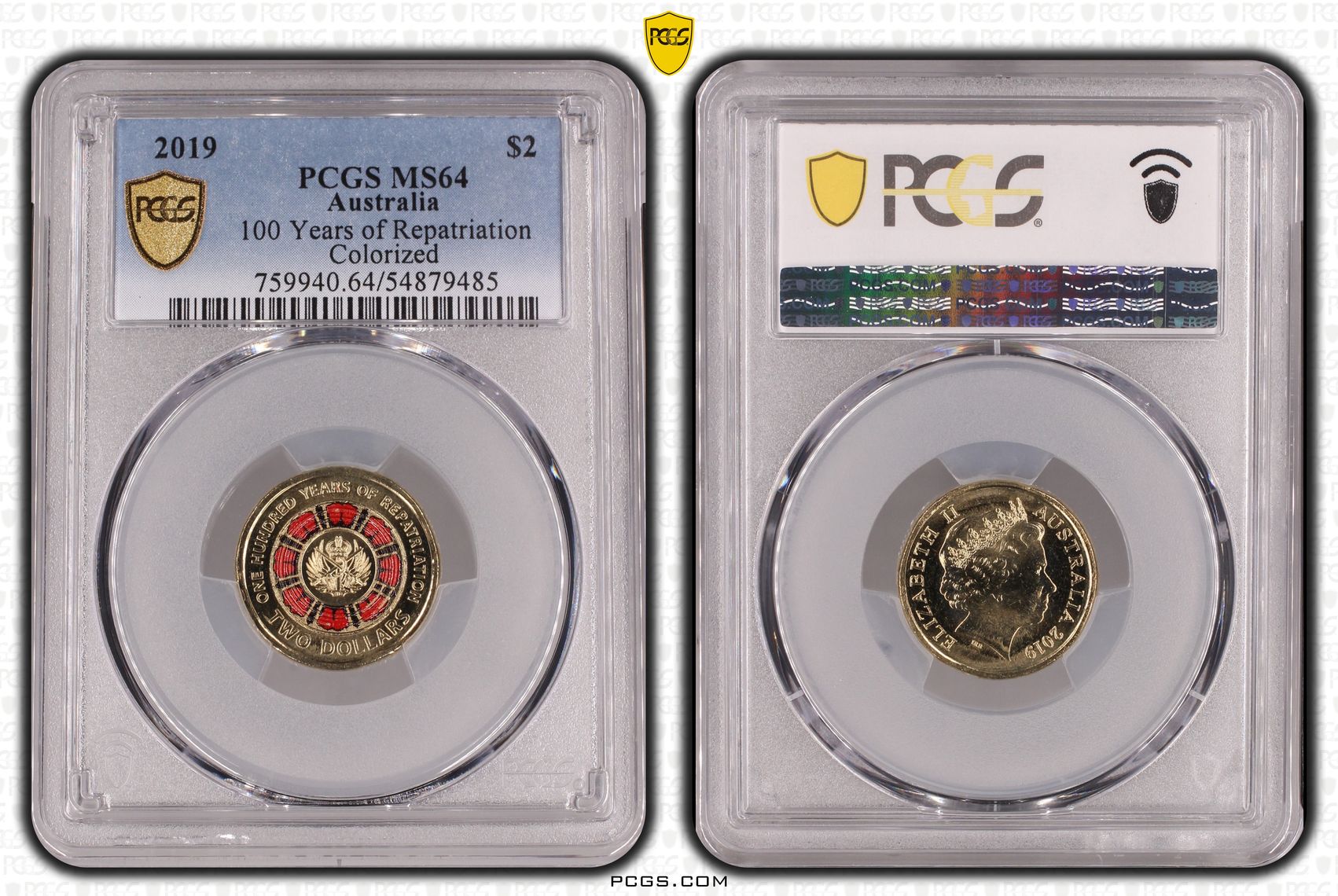100 Years of Repatriation - Colorized, Two Dollar, 2019, PCGS MS64