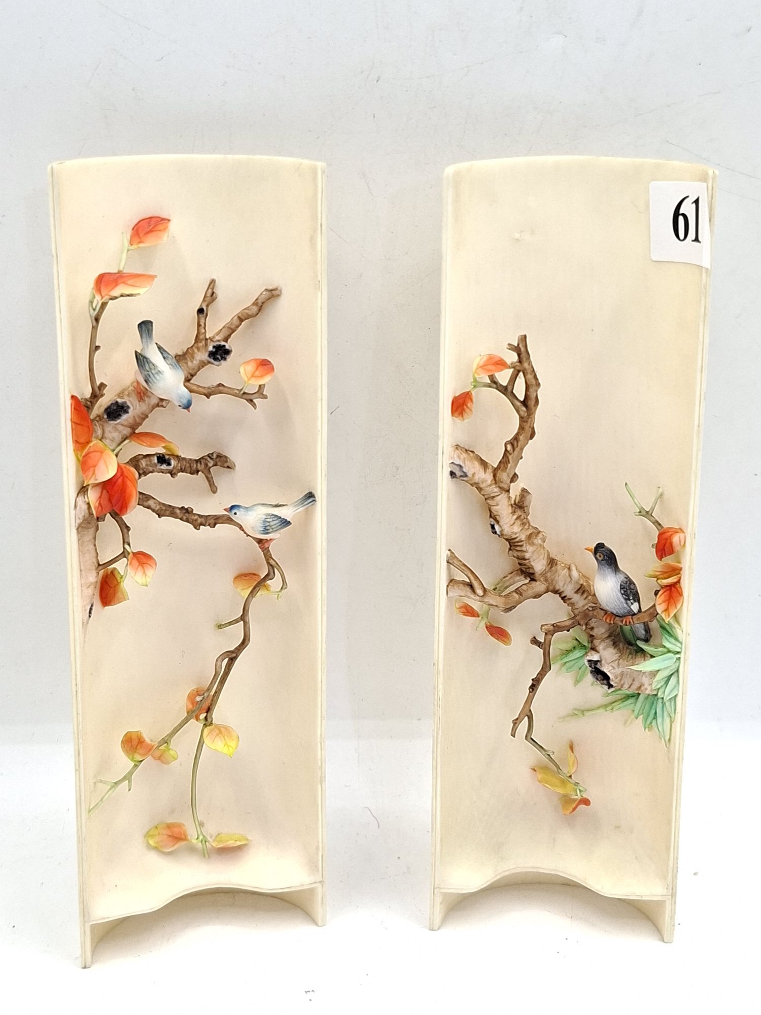 Pair Of Ivory Decor Stands