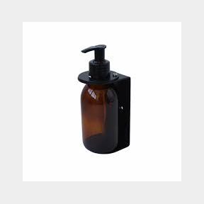51665/1272 Single 200ml Dispenser with Amber Glass Bottle - Wall mounted steel bracket with 200ml amber glass bottle | SJ B1 (S4)