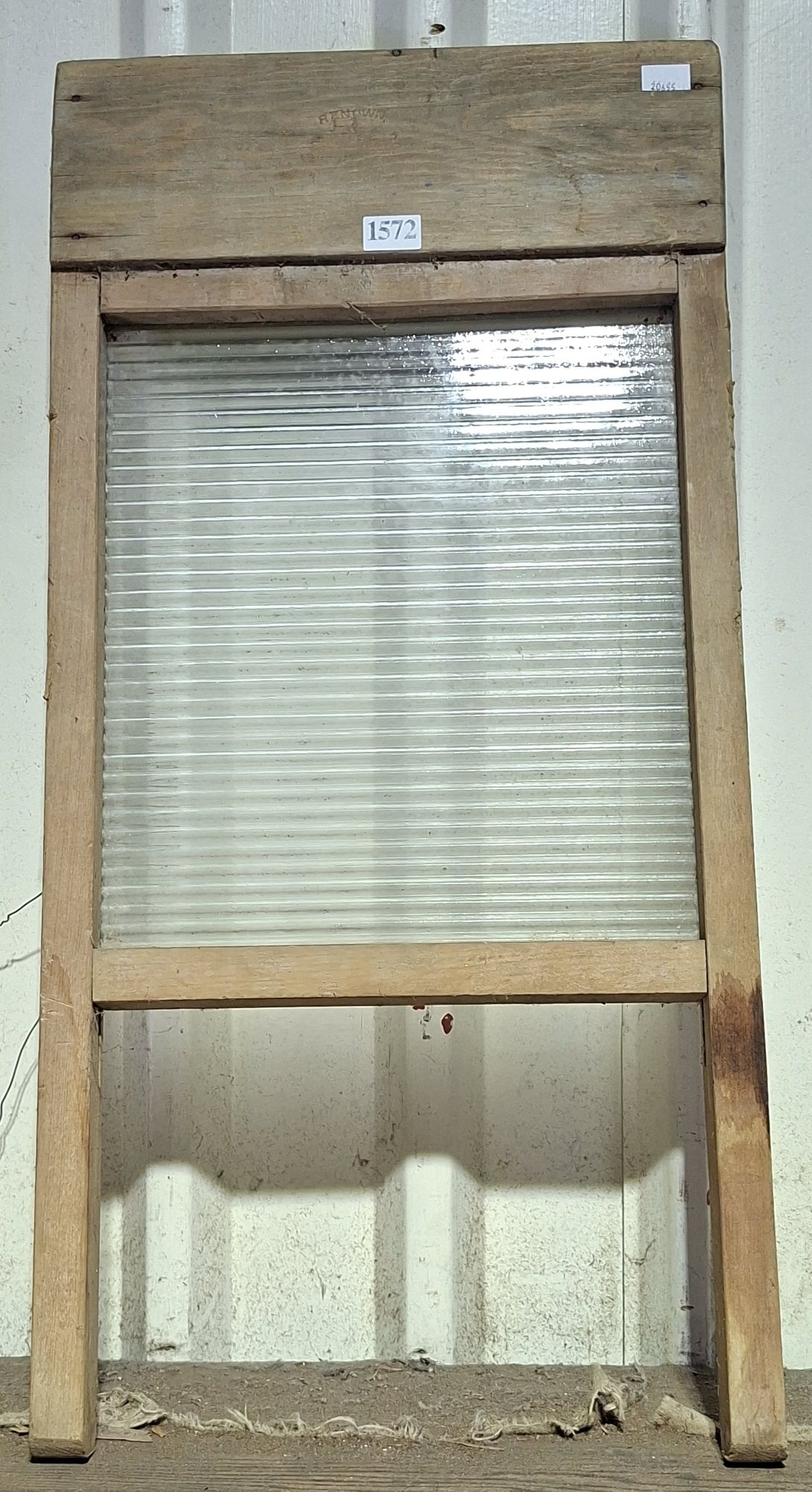 Vintage Wood And Glass Wash Board