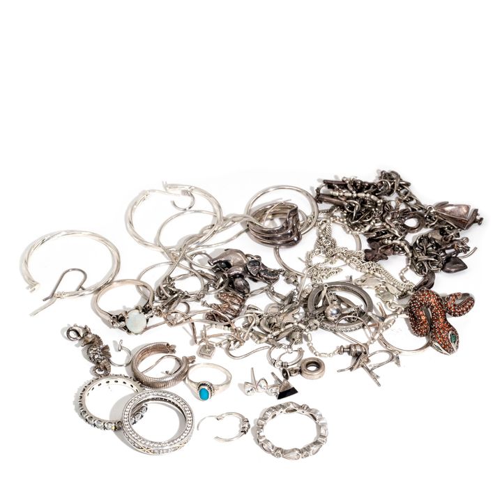 Mix Lot Of Silver Jewellery,