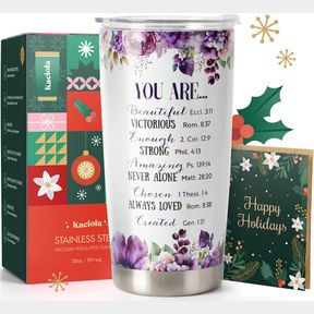 KACIOLA CHRISTIAN GIFTS FOR WOMEN-FAITH CHRISTIAN TUMBLER INSPIRATIONAL GIFTS-20OZ STAINLESS STEEL CHRISTIAN CUP, YOU ARE GIFT FOR