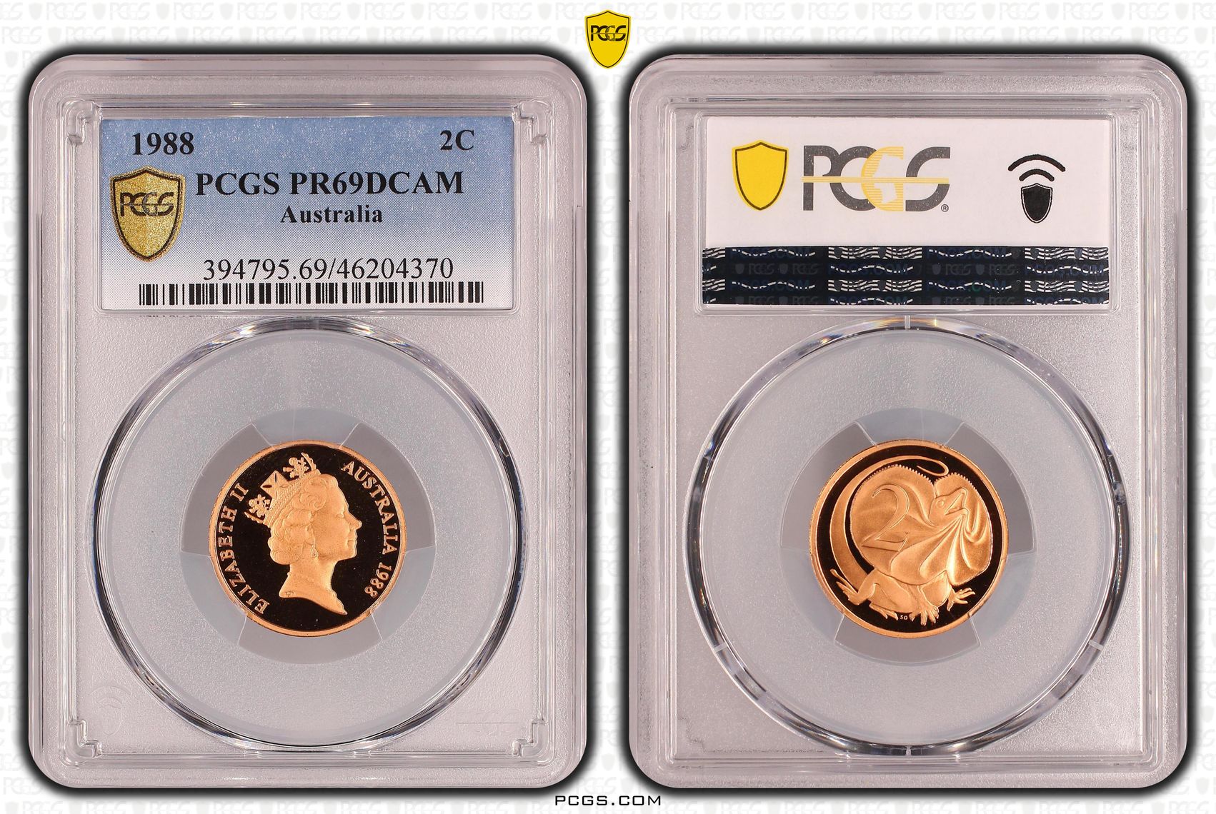, Two Cent, 1988, Pcgs Pr69dcam