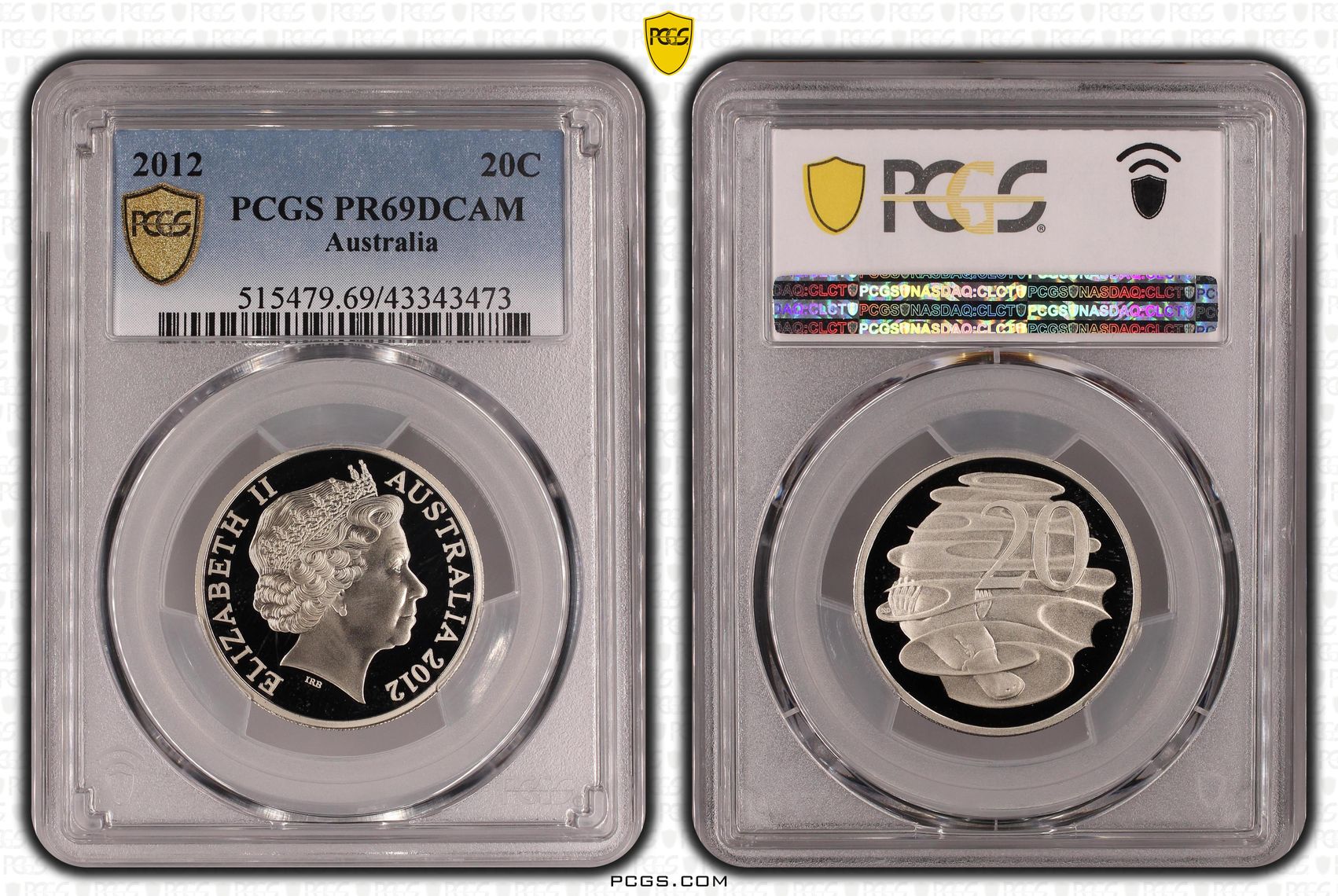 Twenty Cent, 2012, PCGS PR69DCAM