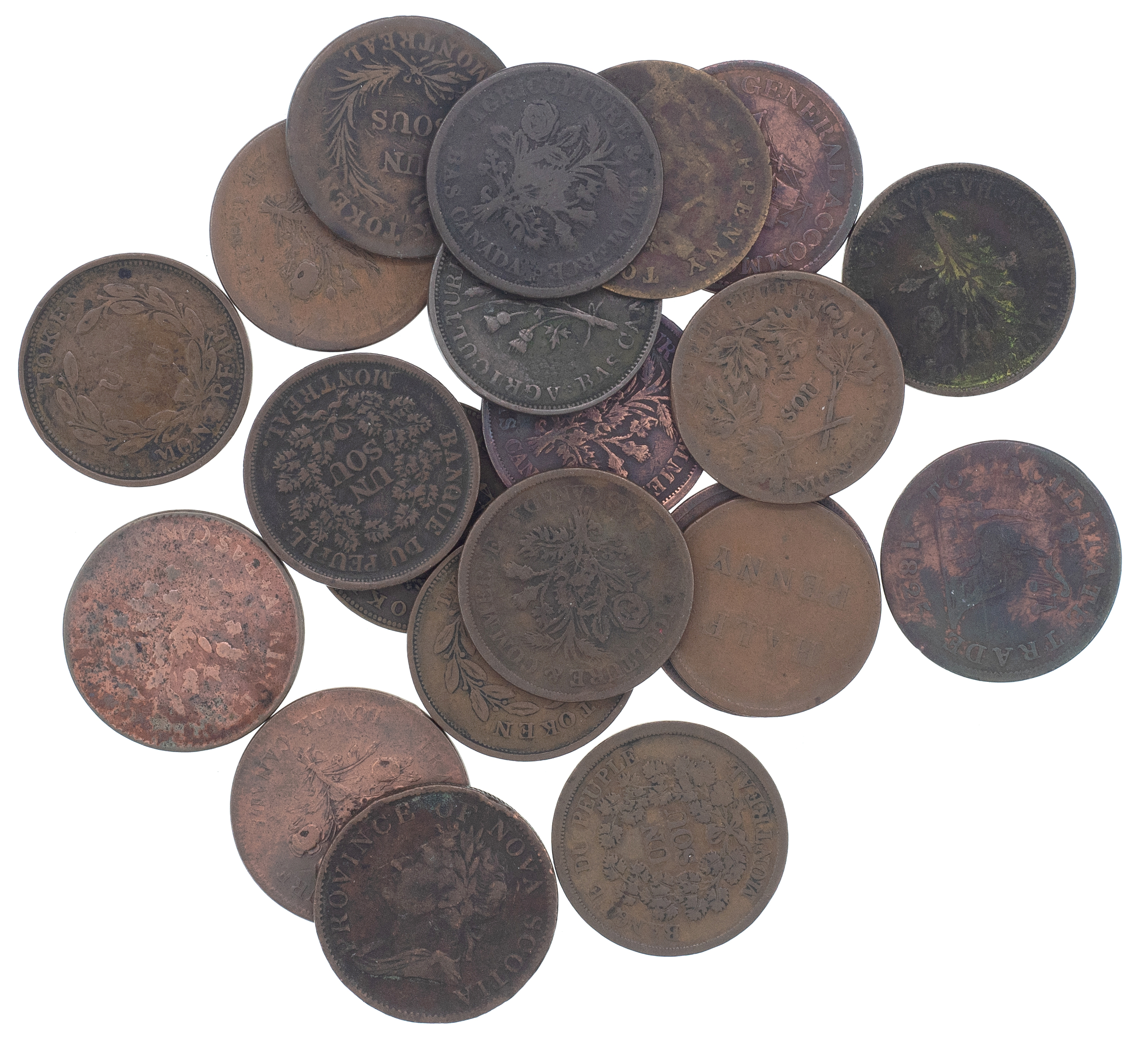 Canada, Halfpenny, 1810s - 1860s, VG - VF