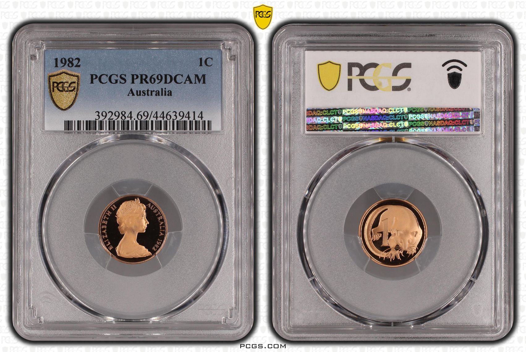 One Cent, 1982, Pcgs Pr69dcam