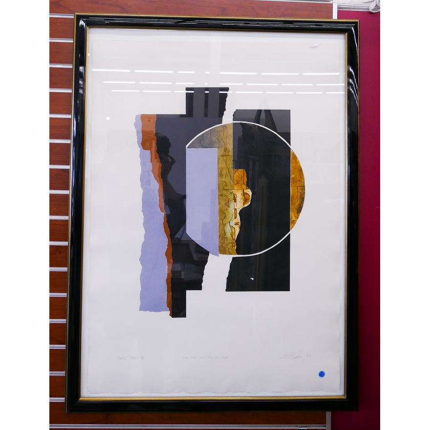 Modern Artist Proof Signed Embossed Serigraph Framed- 46x34''