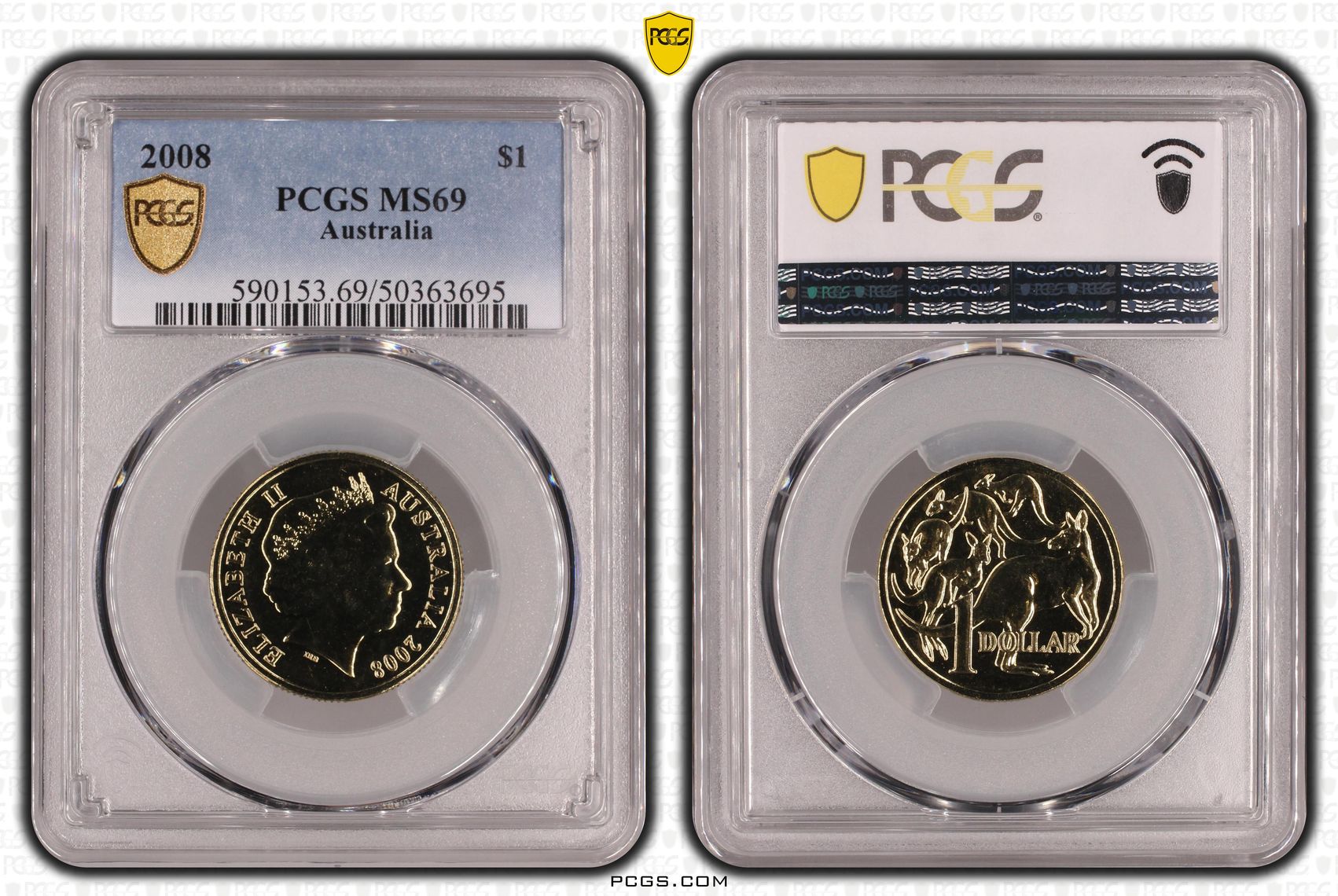 One Dollar, 2008, PCGS MS69