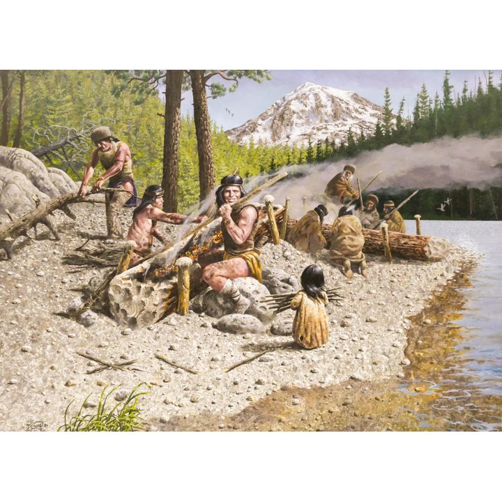 Don Crook ''The Dugout Builders'' 1987 Oil