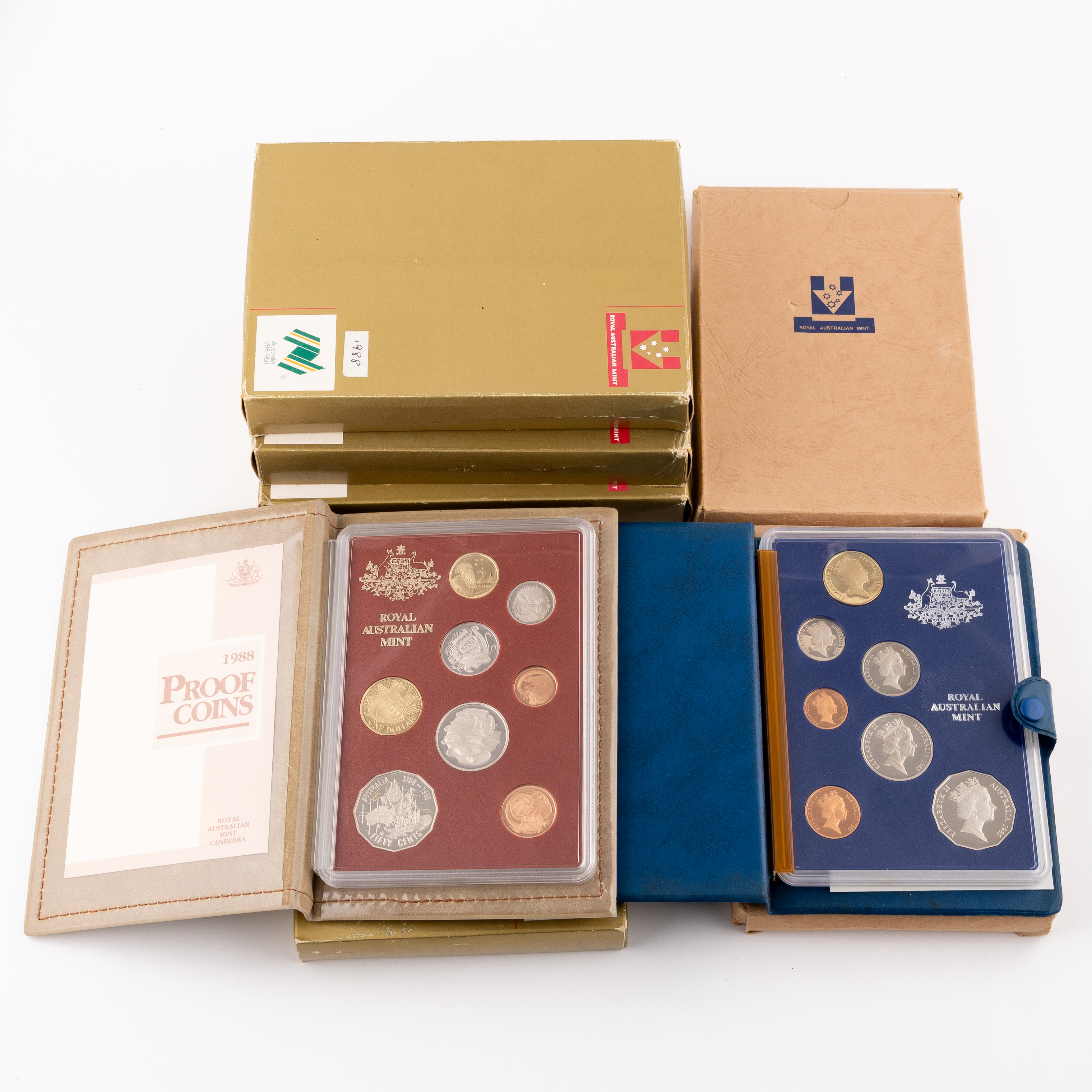 Elizabeth II, One Cent - One Dollar, 1985 - 1988, FDC