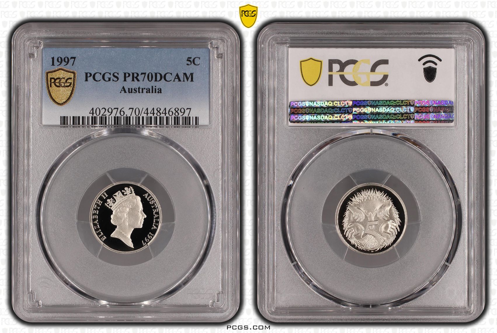 1997 Australia Five Cent, 5c PCGS - PR70DCAM POP 12/0 -897