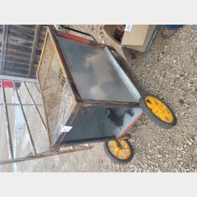 Portable wheeled cart with funnel box and air filter