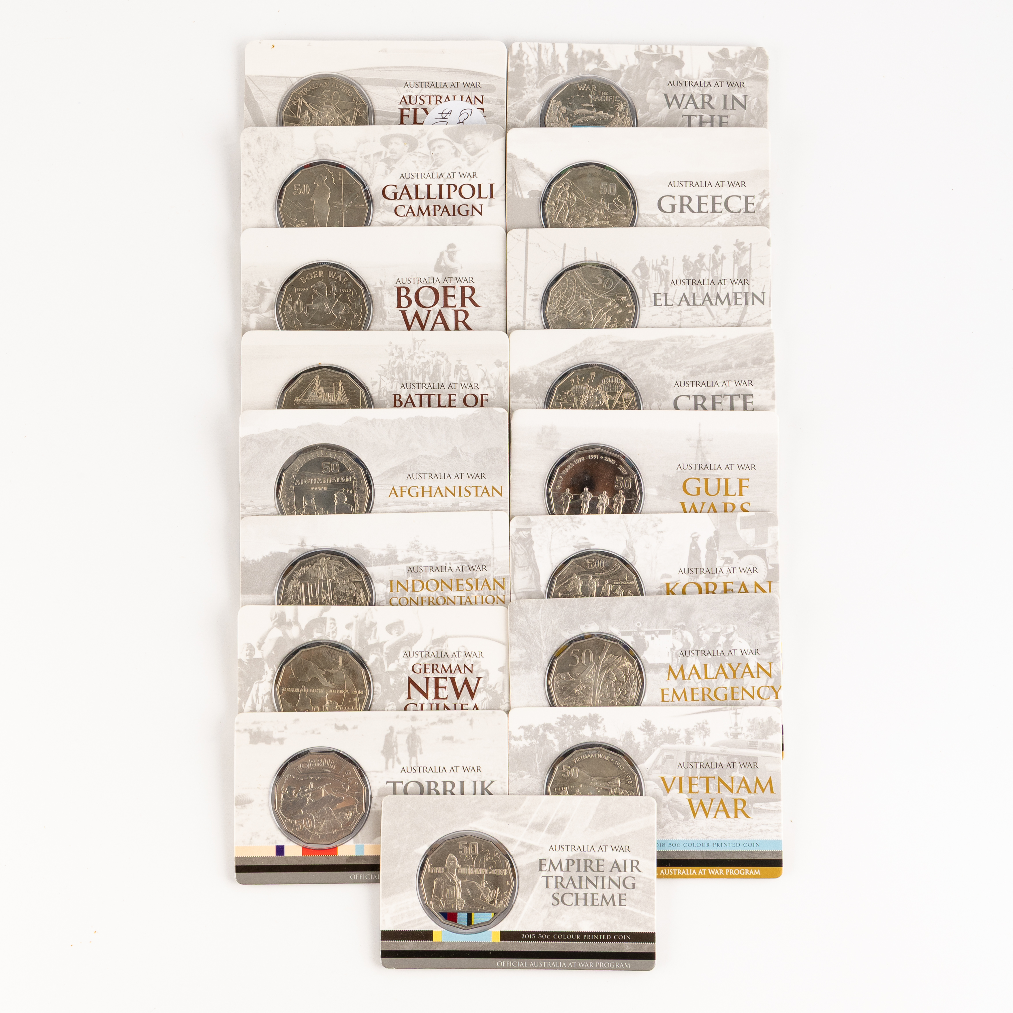 Elizabeth II, RAM - Australia at War Series, Fifty Cents, 2014 - 2016, UNC