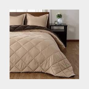 Reversible 5pc comforter Brown Tan Bedspread - Brown - Queen | SJ 51484/7413 B0 (C)