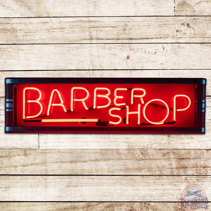 Barber Shop Art Deco Neon Advertising Sign