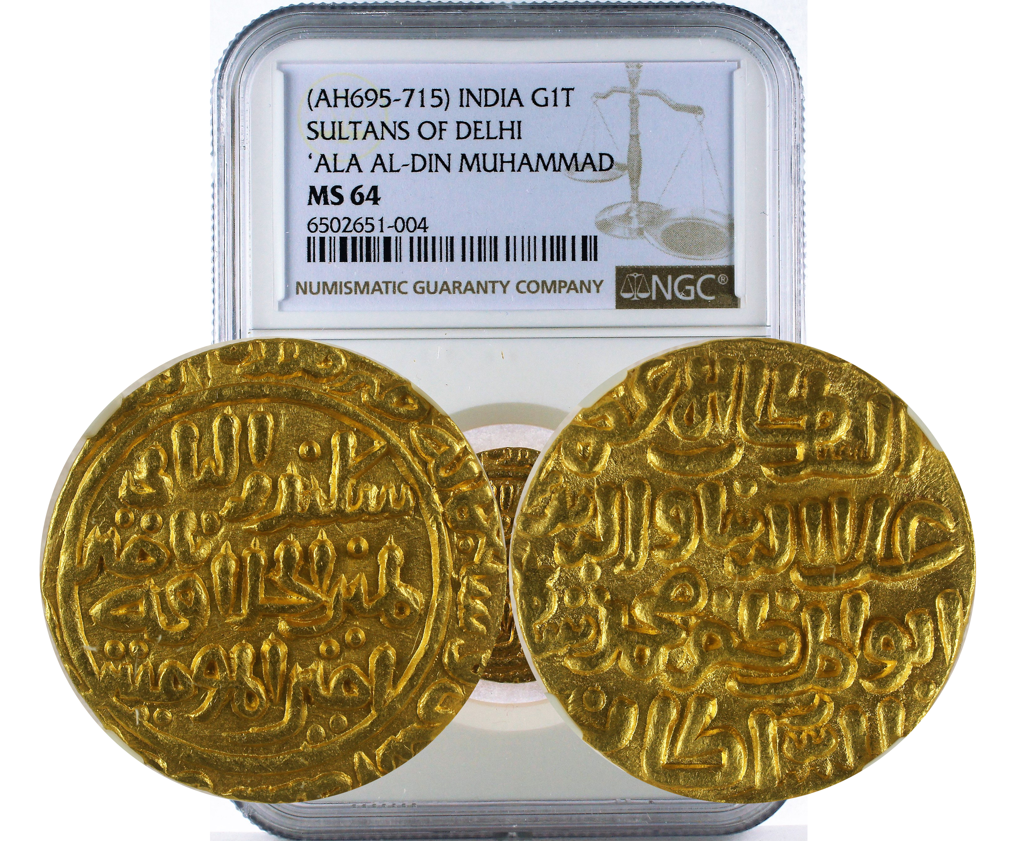 (AH695-715) INDIA SULTANS OF DELHI `ALA AL-DIN MUHAMMAD G1T MS 64
