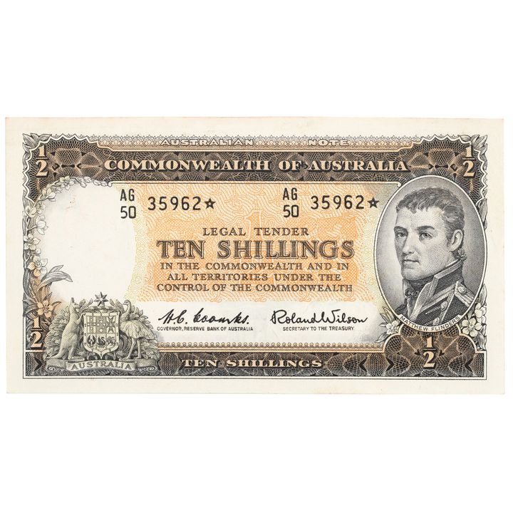 Coombs/Wilson, Ten Shillings, 1961, gVF