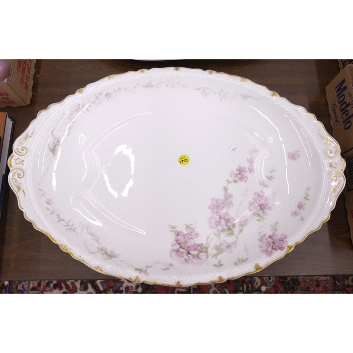 Haviland Limoges Floral Carving Platter -21''