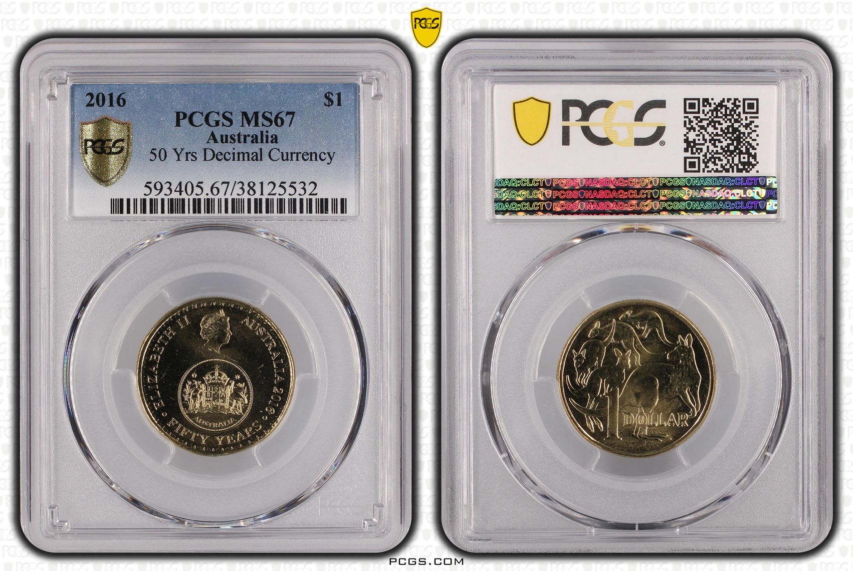 50 Yrs Decimal Currency, One Dollar, 2016, PCGS MS67