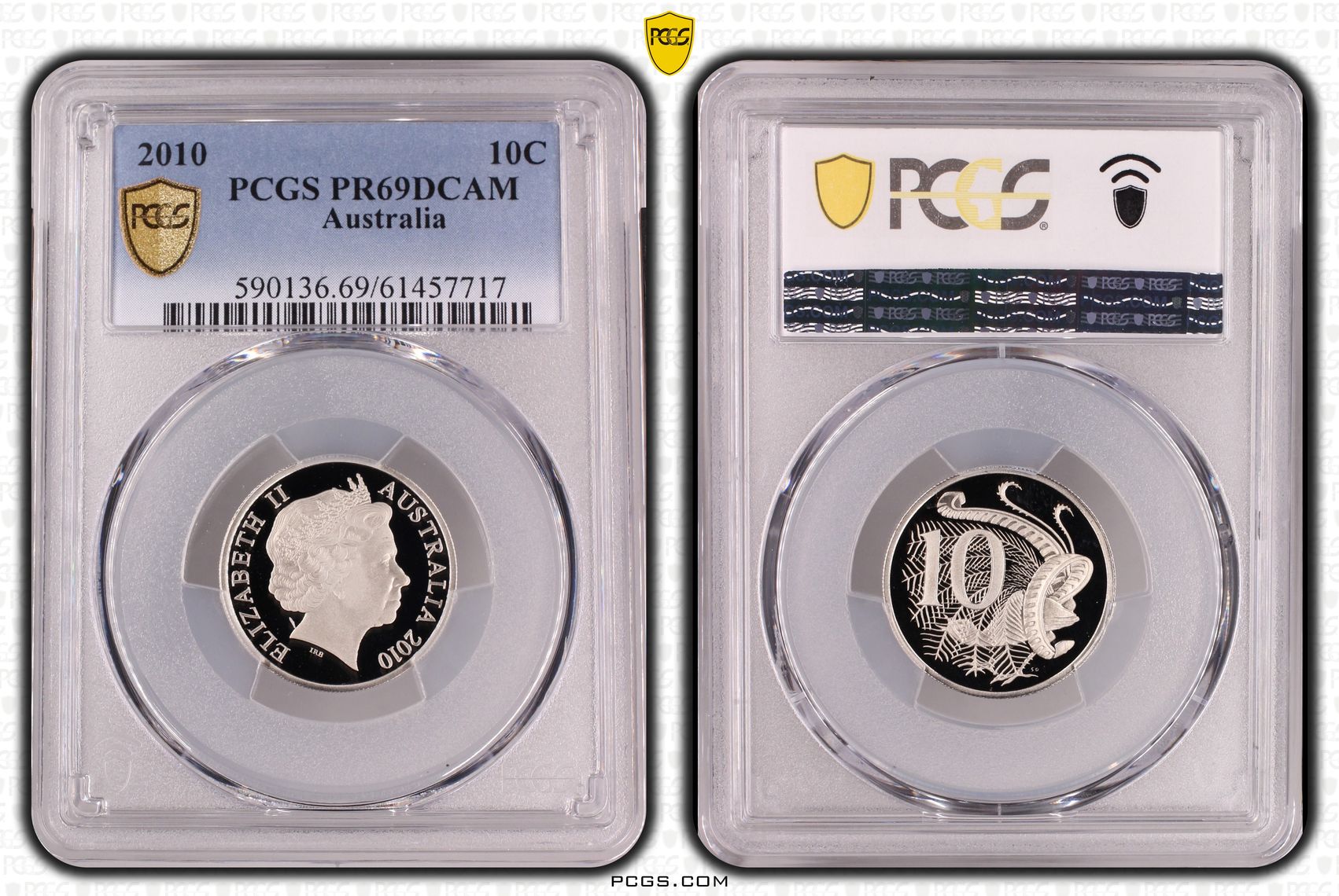 Ten Cent, 2010, Pcgs Pr69dcam