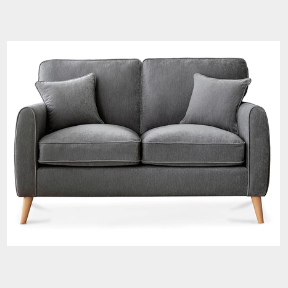 AMY VELVET 2 SEATER SOFA /COUCH - LIGHT GREY