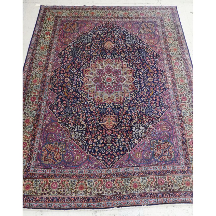 Semi Antique Persian Kirman Room Size Rug