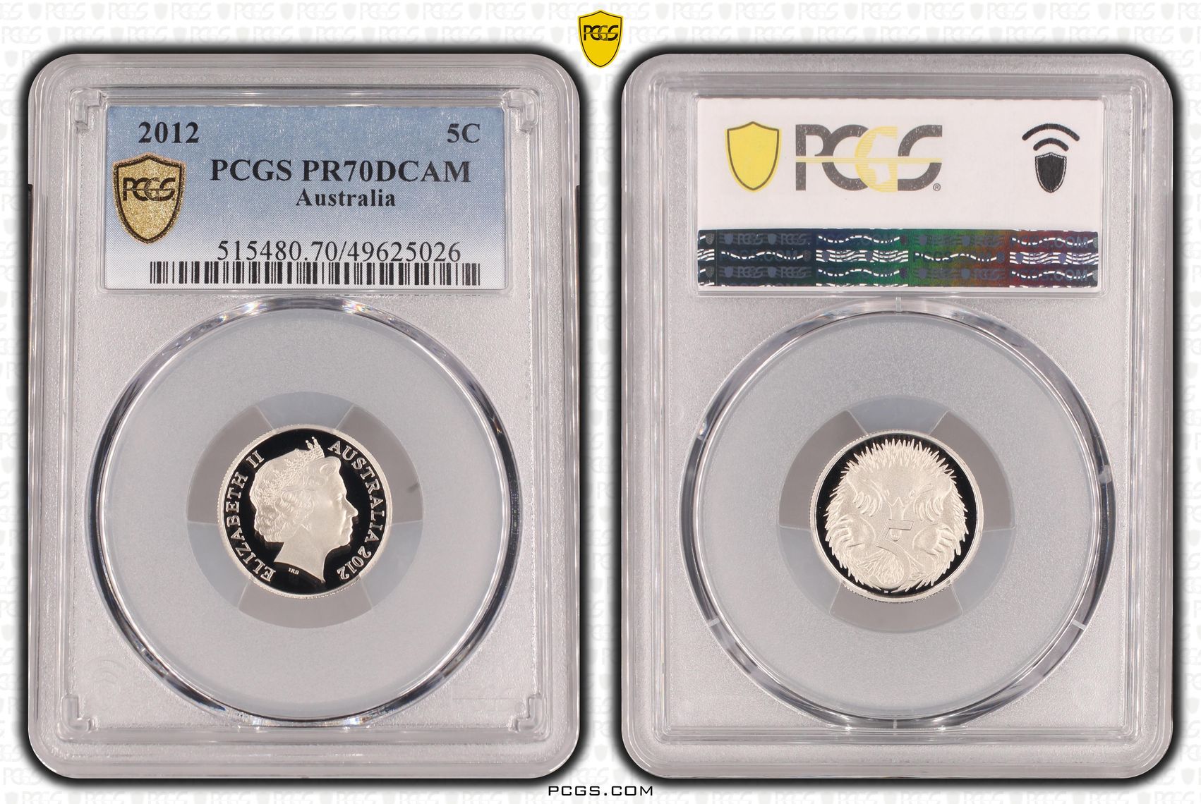 Five Cent, 2012, PCGS PR70DCAM
