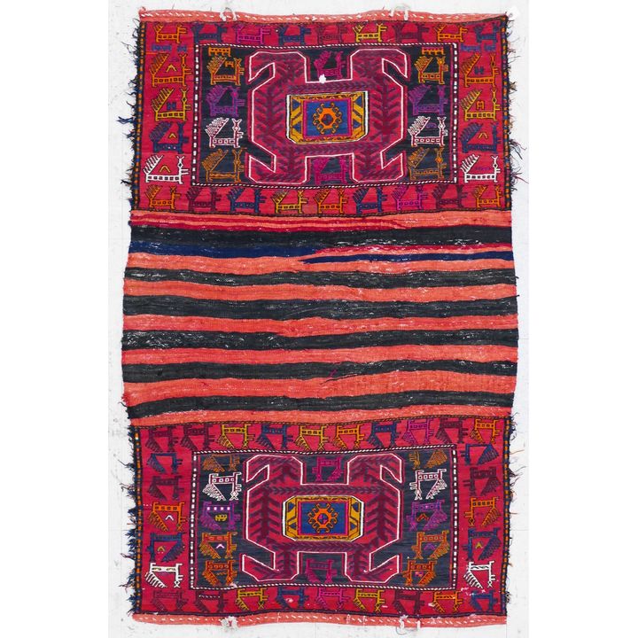 Caucasian Tribal Oriental Saddle Bag 6'3''x4'