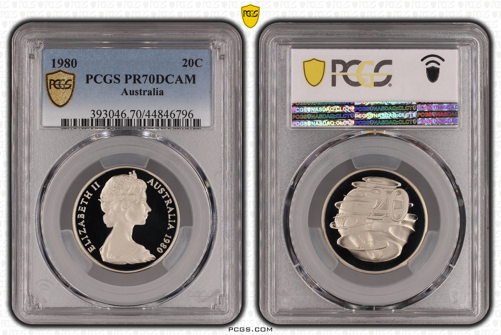 476 · 1980 Australia Twenty Cent, 20c PCGS - PR70DCAM POP 23/0 -796
