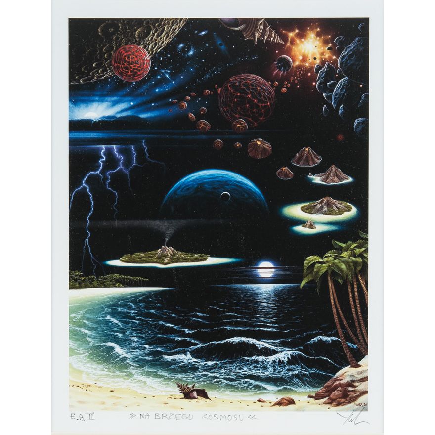 Jacek Yerka | Na brzegu kosmosu, 1992 r.