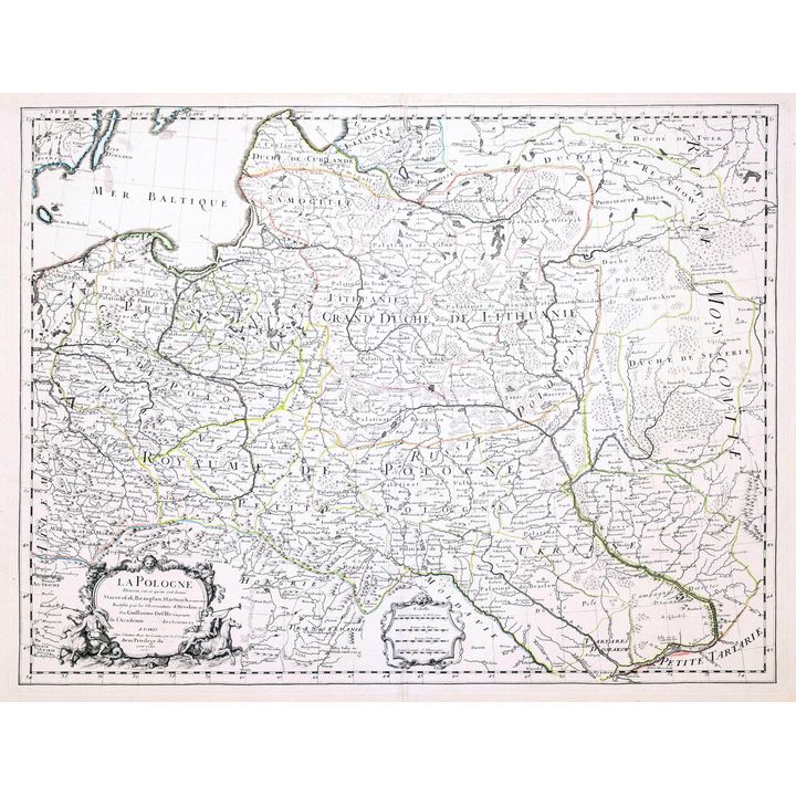 Guillaume de l’Isle | La Pologne dresée sur ce qu’en ont donne Starovolsk, Beauplan, Hartknoch...