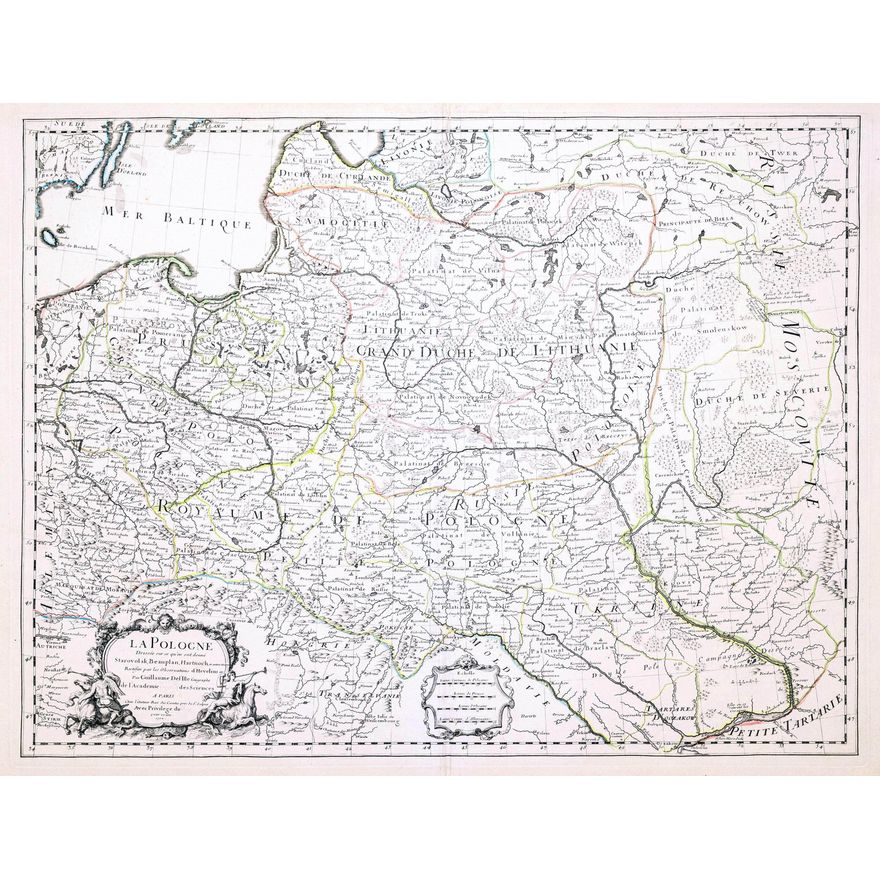 Guillaume de l’Isle | La Pologne dresée sur ce qu’en ont donne Starovolsk, Beauplan, Hartknoch...
