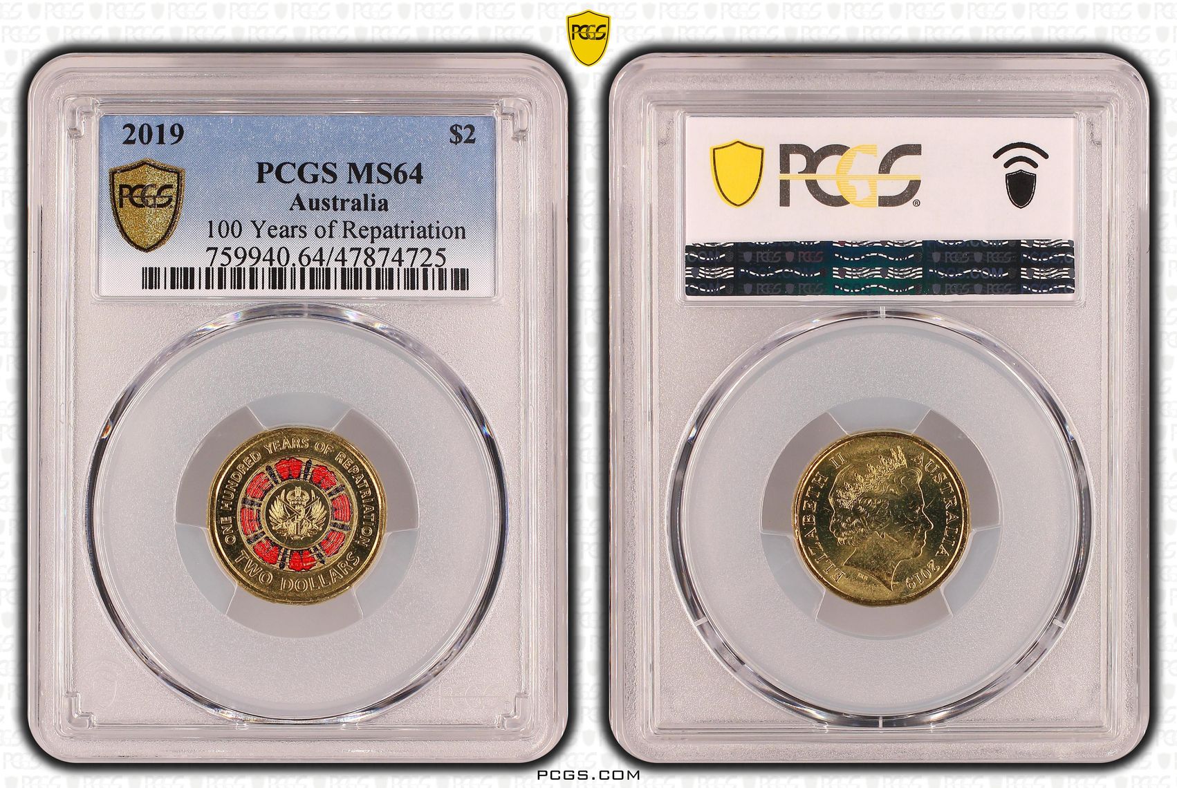 Elizabeth II, 100 Years of Repatriation, Two Dollar, 2019, PCGS MS64