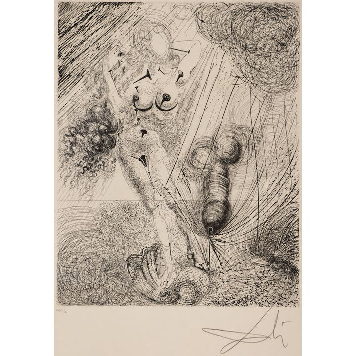 Salvador Dali ''Venus'' 1963 Etching