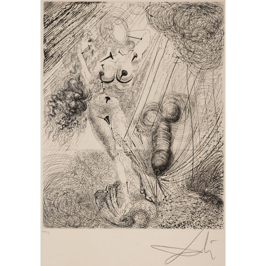 Salvador Dali ''Venus'' 1963 Etching