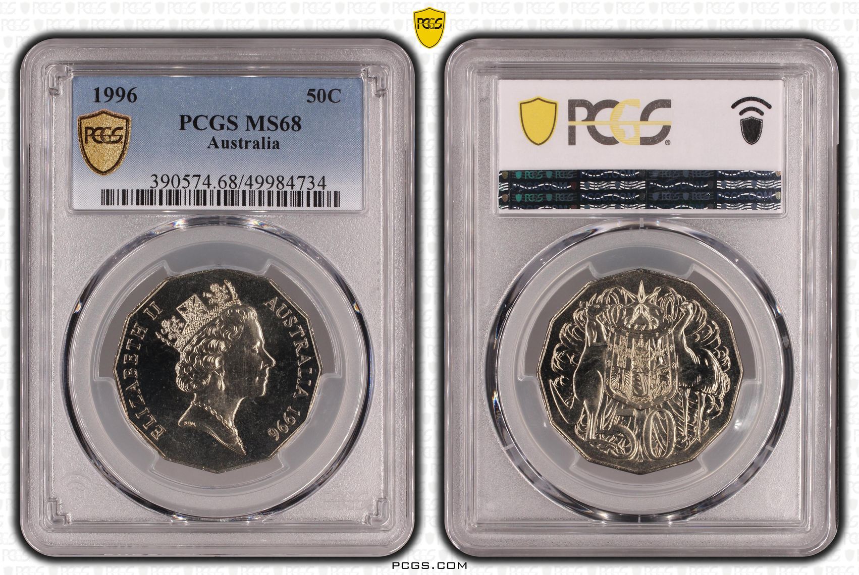 Fifty Cent, 1996, PCGS MS68