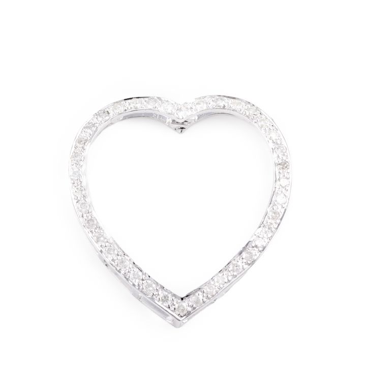 Diamond Heart Pendant 18ct Gold