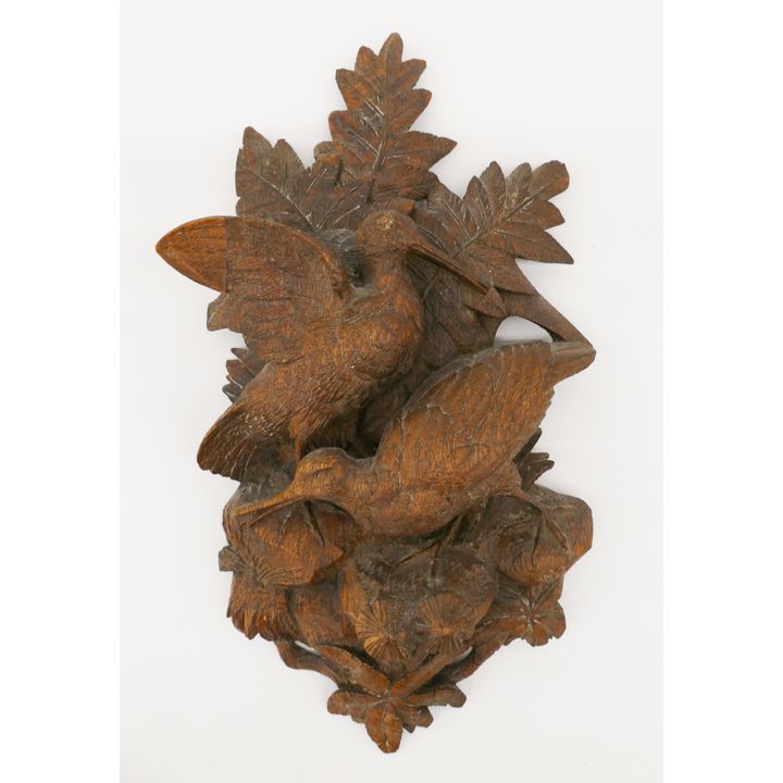 Antique Black Forest Carved Wall Ornament- 15''
