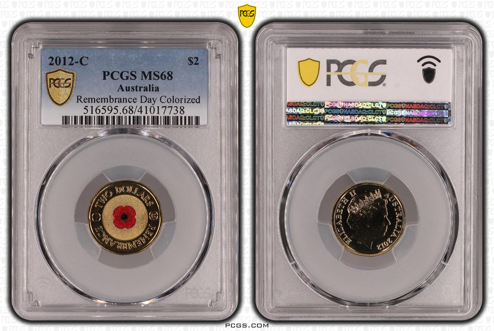 Elizabeth II, Two Dollar, 2012-C, MS68