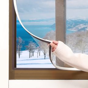 56'X35' MAGNETIC WINDOW INSULATION KIT - HEAVY DUTY WINDOW INSULATION FILM WITH FULL FRAME MAGNETIC STRIP WINDOW COVERINGS TO KEEP