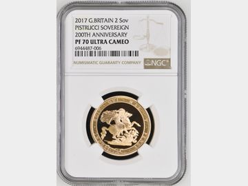 2017 ELIZABETH II PROOF GOLD 2 POUND PF70 UCAM TOP POP!